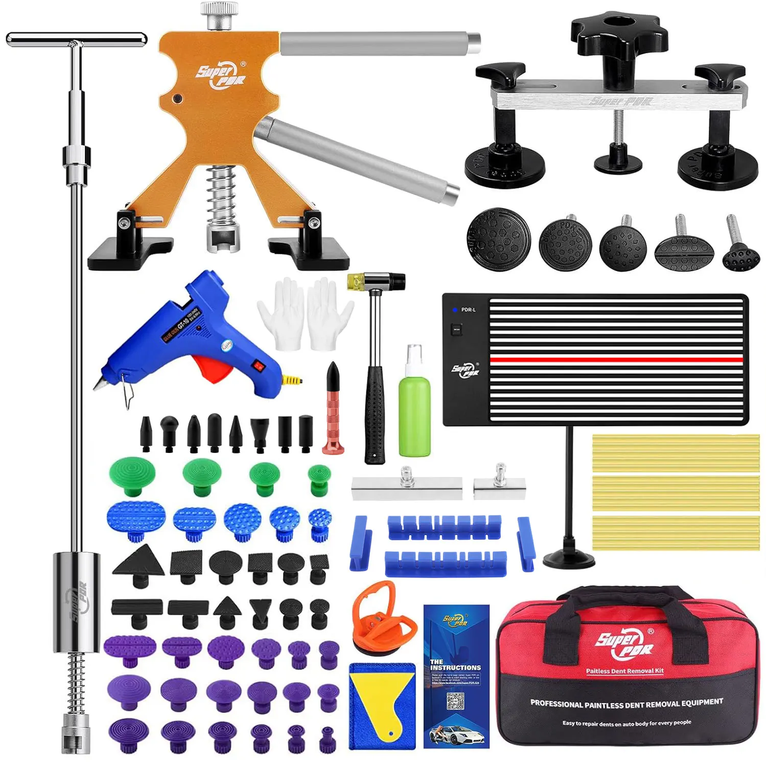 Pdr Dent Verwijderingsgereedschap Auto Deuk Reparatie Kit Deuk Lifter Deuk Verwijderingsgereedschap Auto Deuk Verwijderingsset Auto Deuk Verwijderingsgereedschap