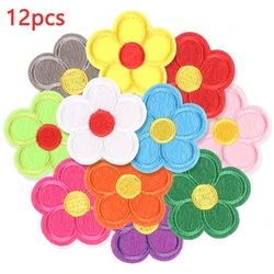 12pcs/Lot Flower Small Iron On Patches Bulk Mix Pack Embroidered For Clothing Thermoadhesive Designer Naszywki Girls Diy Parches