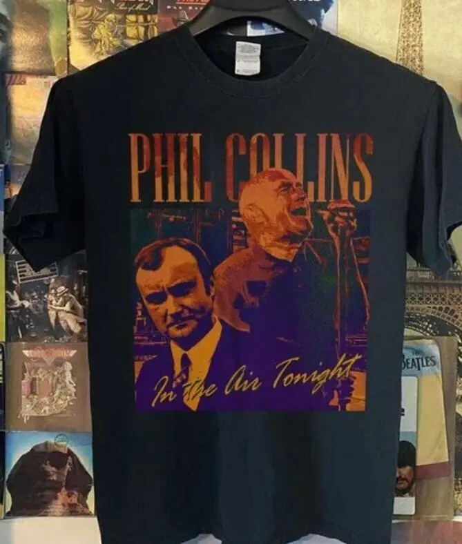 Phil Collins Unisex Black T-shirt