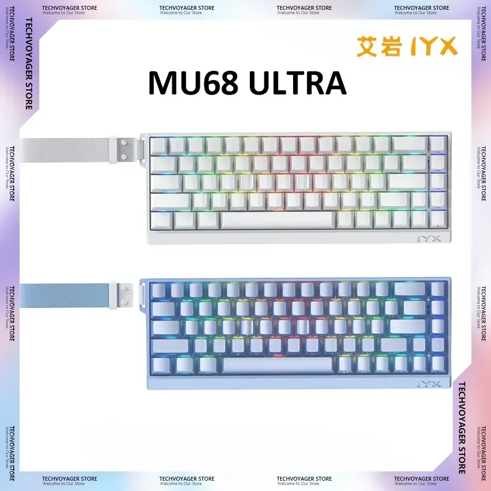 

IXY Mu68 ультра магнитный переключатель, механические клавиатуры с RGB-подсветкой, горячая замена, индивидуальная проводная игровая клавиатура, компьютерные игры, подарки для киберспорта