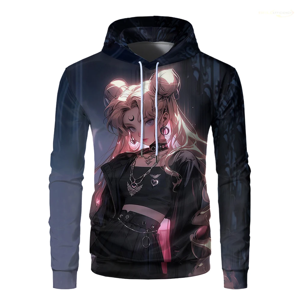 Sailor Moon Anime 3D Printed Men Hoodie Fashion Casual Funny Girls Hoodies Oversized Street Woman Sweatshirts Clothing Tops