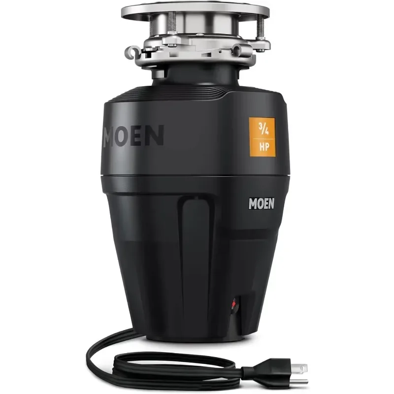 Moen Black EX Series Host Series 3/4 Horsepower Improved Installation Garbage Disposal, EX75C