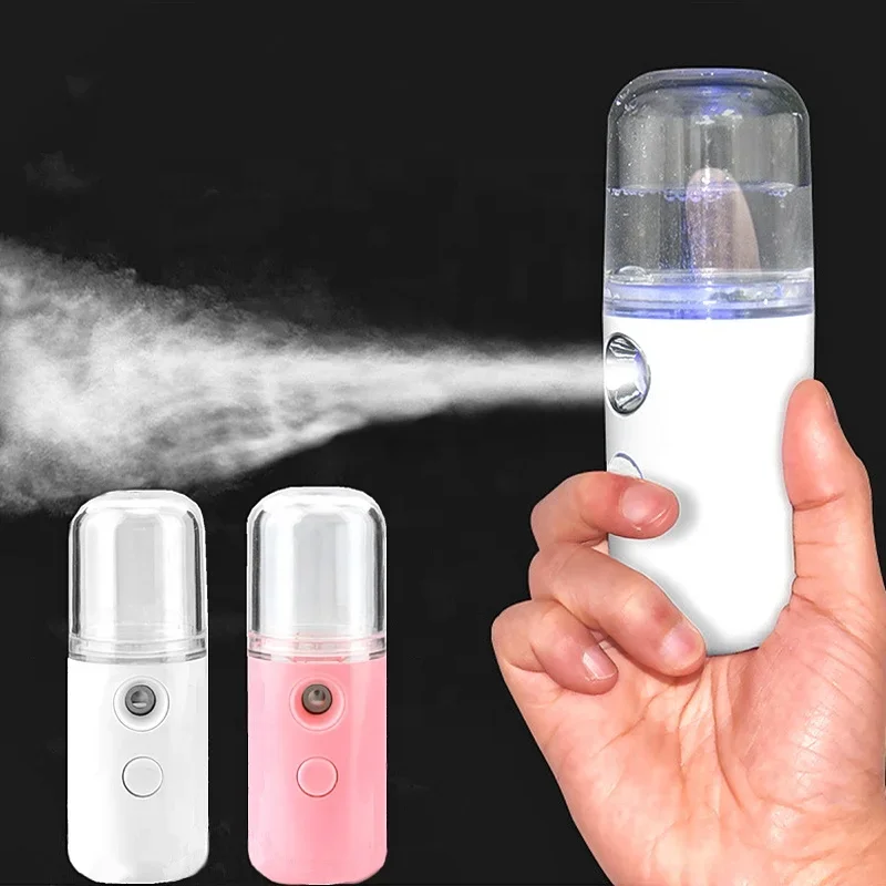 Portable Rechargeable Mini Humidifier - Wireless Nano Sprayer, Cool Mist Maker for Face Moisturizing, Personal Skin Care