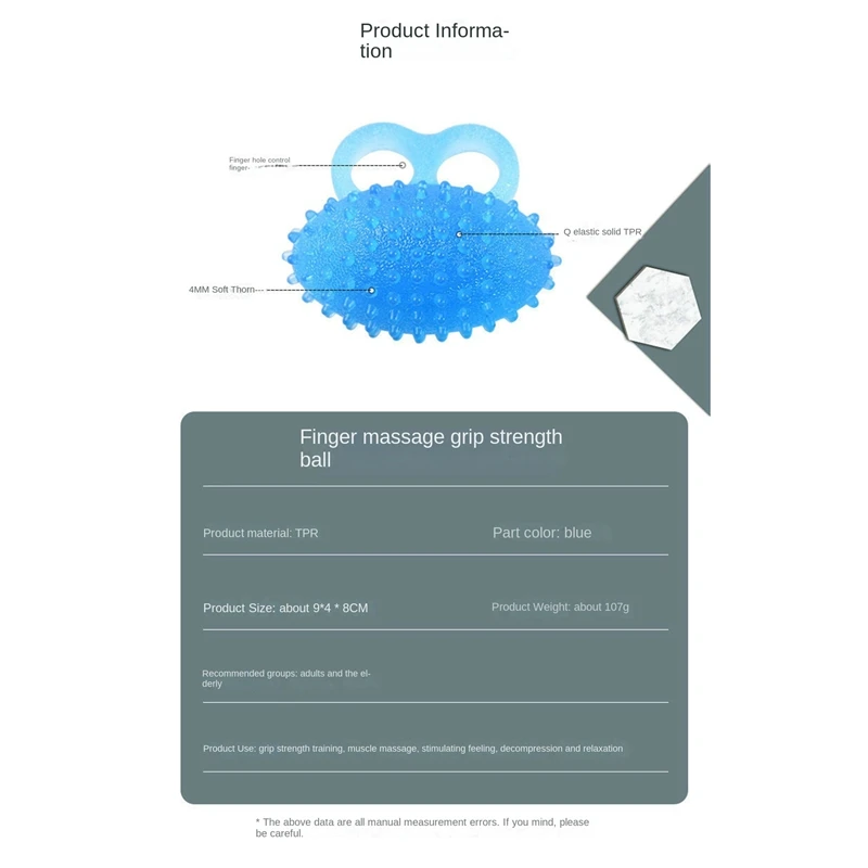 Hand Exercise Ball Finger Therapy Ball-Grip Strengthening For Hand Finger Wrist Muscles