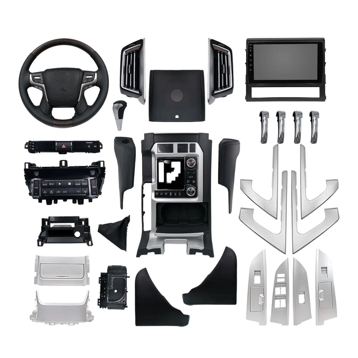 

Car Interior Kits Upgrade For Toyota Land Cruiser LC200 Steering Wheel Body Kit