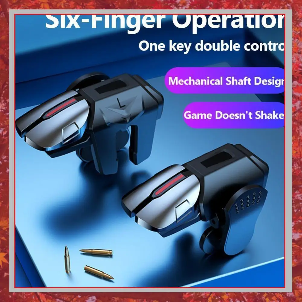 G21 1 Paar 6 Vinger Game Controller Voor Pubg Game Mobiele Gamepad Trigger Joystick Shooter Fire Knop Controller Voor Pubg Mobie