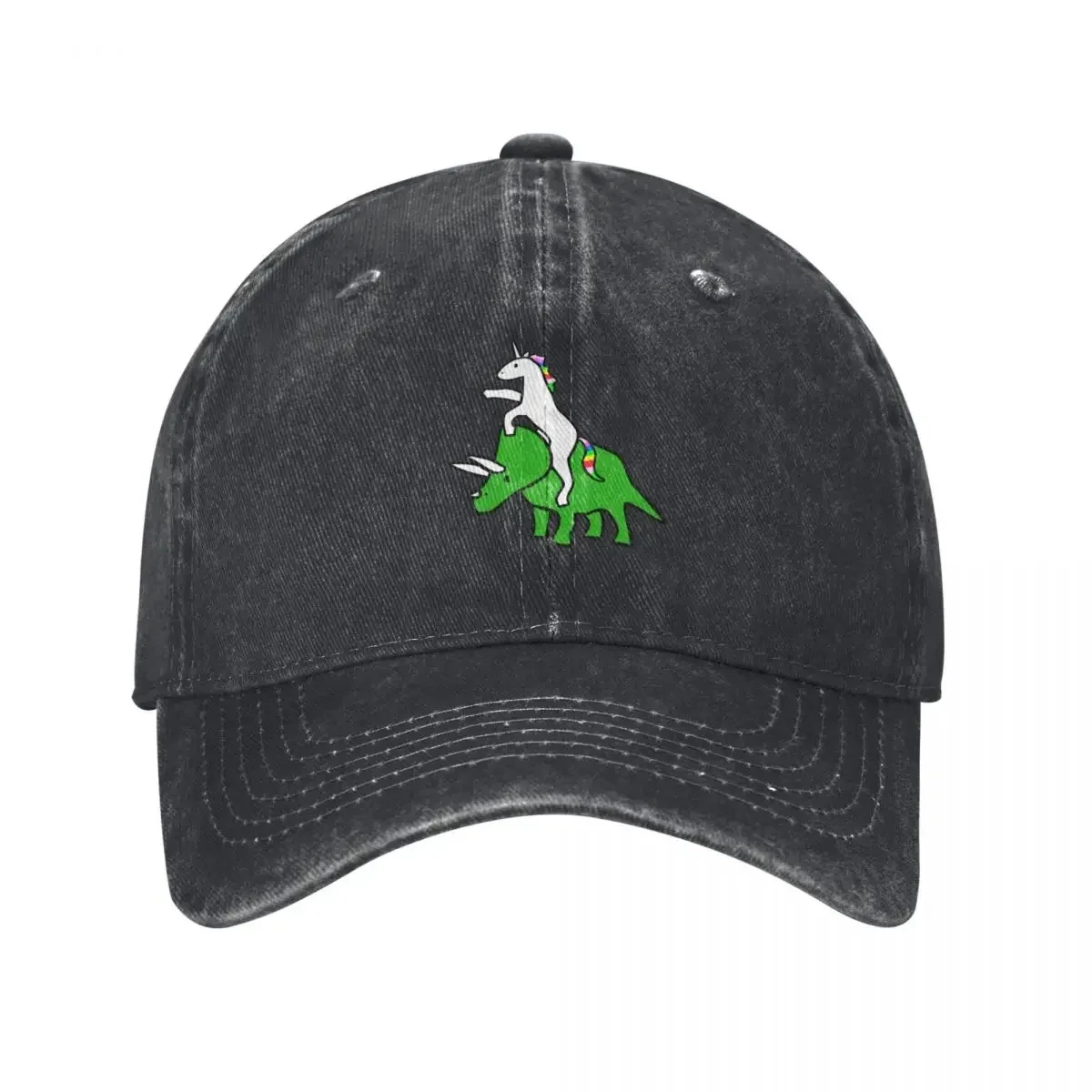 Unicorn Riding Triceratops Baseball Cap Hat Man For The Sun New Hat custom Hat Elegant Women's Hats Men's