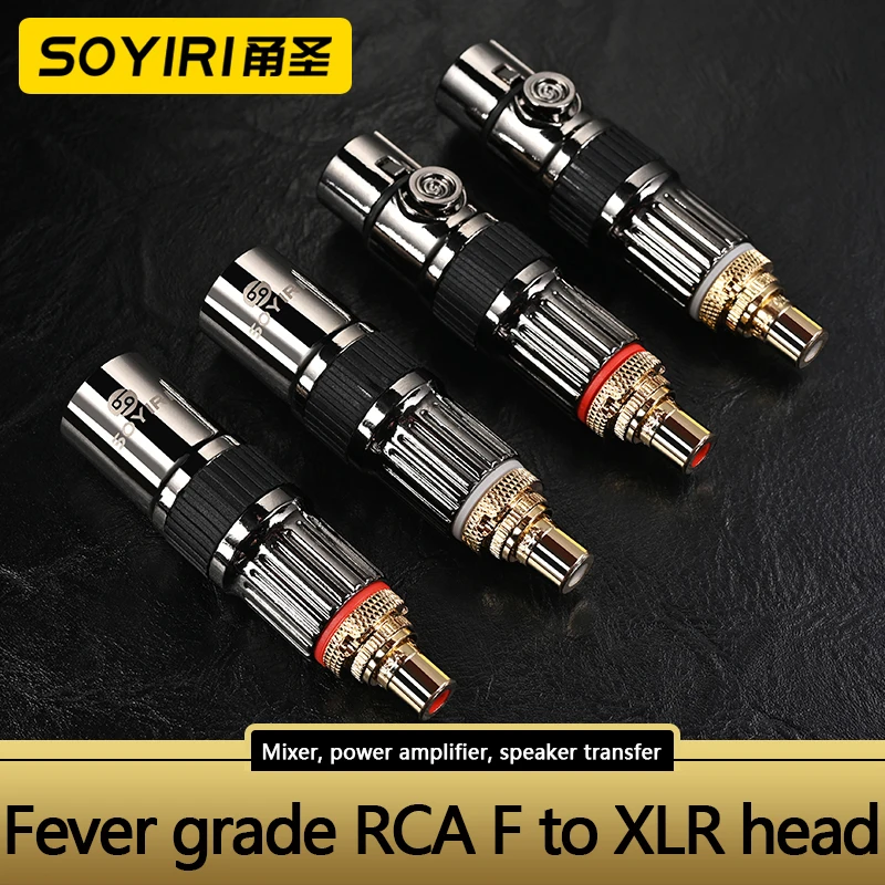 SOYIRI CGP RCA F to XLR M to F adapter plug Plum Blossom XLR audio cable connection amplifier speaker extension docking plug