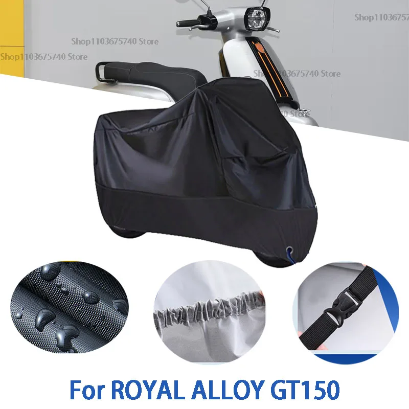 

Полный чехол для мотоцикла ROYAL ALLOY GT150, автомобильный уличный солнцезащитный чехол, пыль без ушей, утолщенный оксфордский чехол, аксессуары