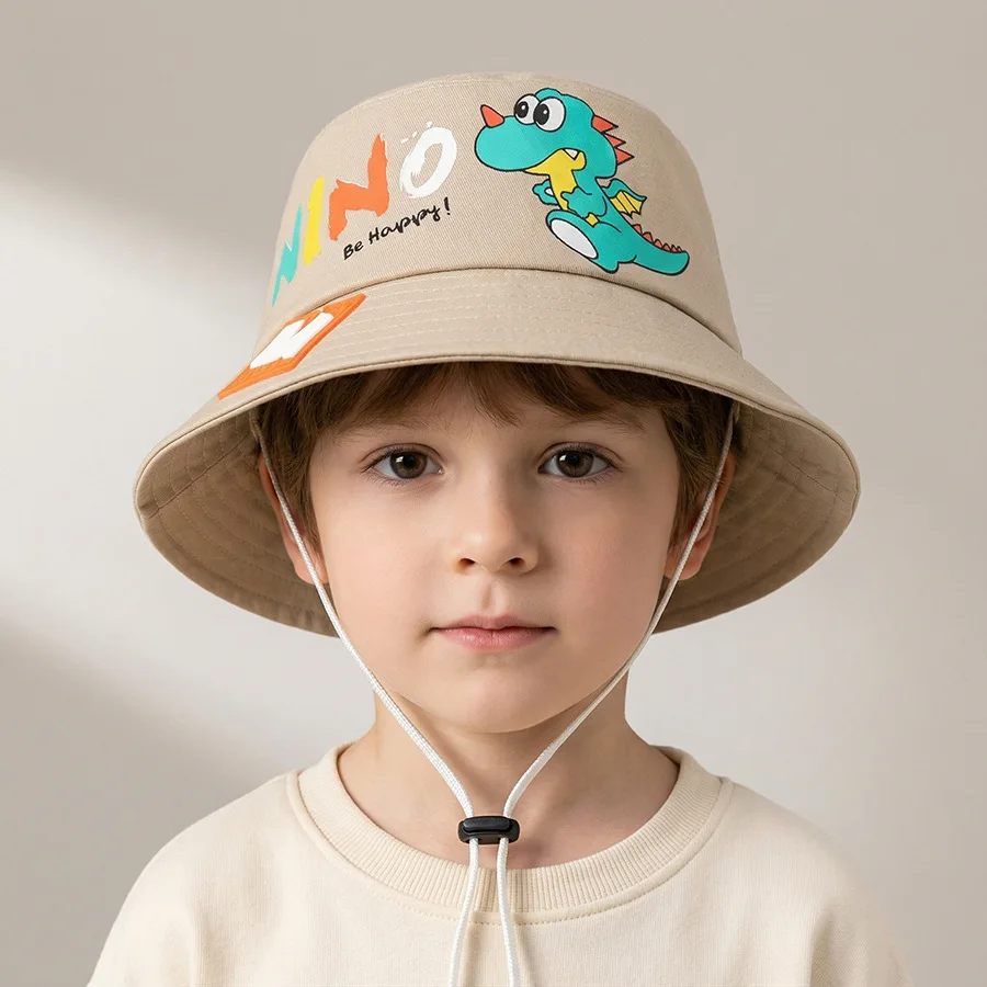 

Весенняя новая стильная детская шапка с динозавром для детей от 3 до 8 лет - новая рыбацкая шапка с плоским верхом и солнцезащитным козырьком для девочек с рисунком для мальчиков и девочек
