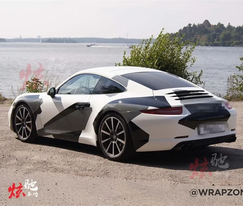 ملصقات سيارة لبورشه 911 GTS ديكور خارجي للجسم طبقة لاصقة رياضية إبداعية مخصصة #2