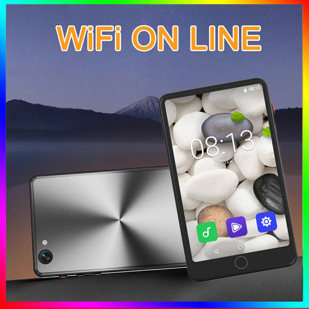 

16GB Multifunctional MP3 Player With Camera Speaker Full Touch Screen 5.0, 4.0-inch IPS display Portable Wifi MP3 Video playback