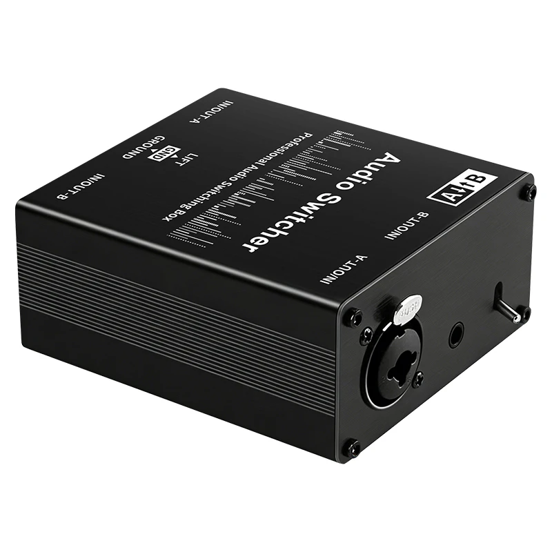 New-Manual Selector For Microphone Sound Card Mixer XLR Balanced Audio Source Switcher Box 2 In 1 Out Or 1 In 2 Out Passive