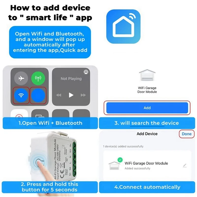 

Tuya Smart Wifi Garage Door Opener Garage Door Opener Controller For Alexa Google Home Assistant