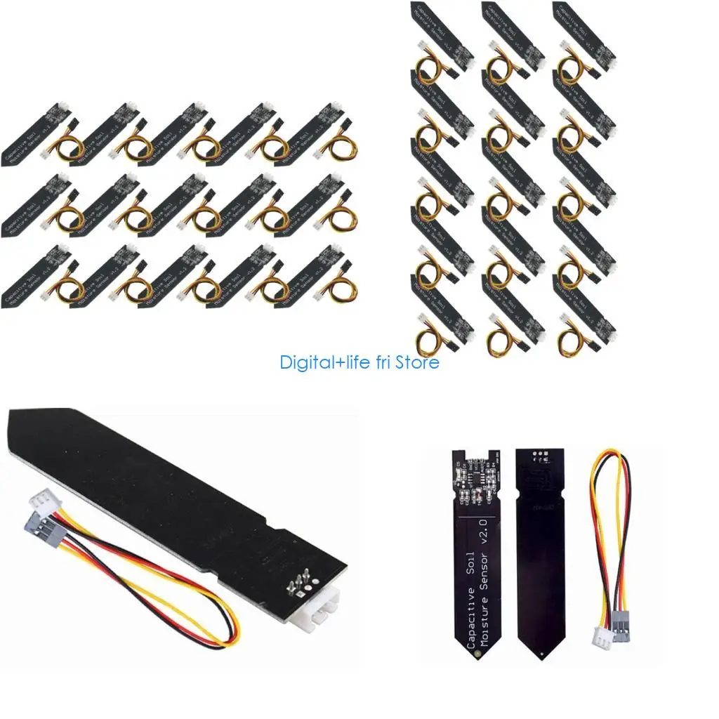 E06D Capacitive Soil Module Corrosion Resistant Wide 3. To 5.5V For Agriculture
