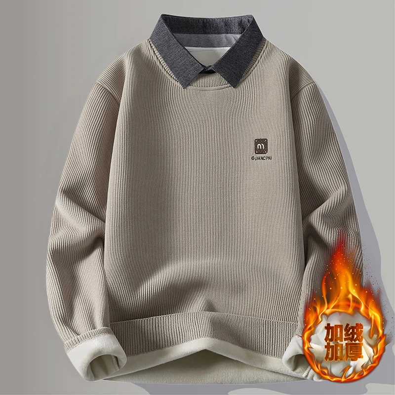 الخريف موضة سترة الرجال الملابس البلوز الرجال الشارع الشهير عادية متماسكة الرجال لاعبا الربيع الذكور البلوز بلون #2