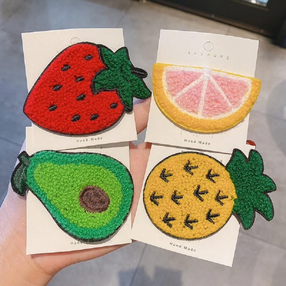 Accessories Grapefruit Pineapple Carrot Headwear Knitted Bb Clips Avocado Barrettes Women Fruit Hairpins Strawberry Hair Clips