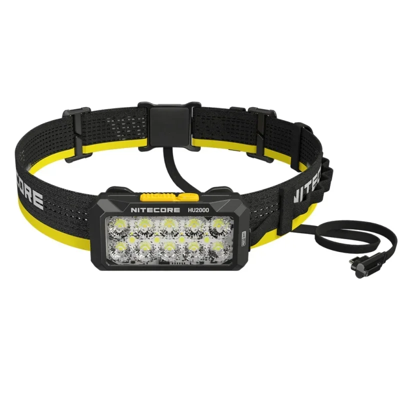 NITECORE HU2000 High Output Split-Type Work Headlamp 2000 Lumens USB-C Recharge LED Headlight Work Light Flexible Power Options