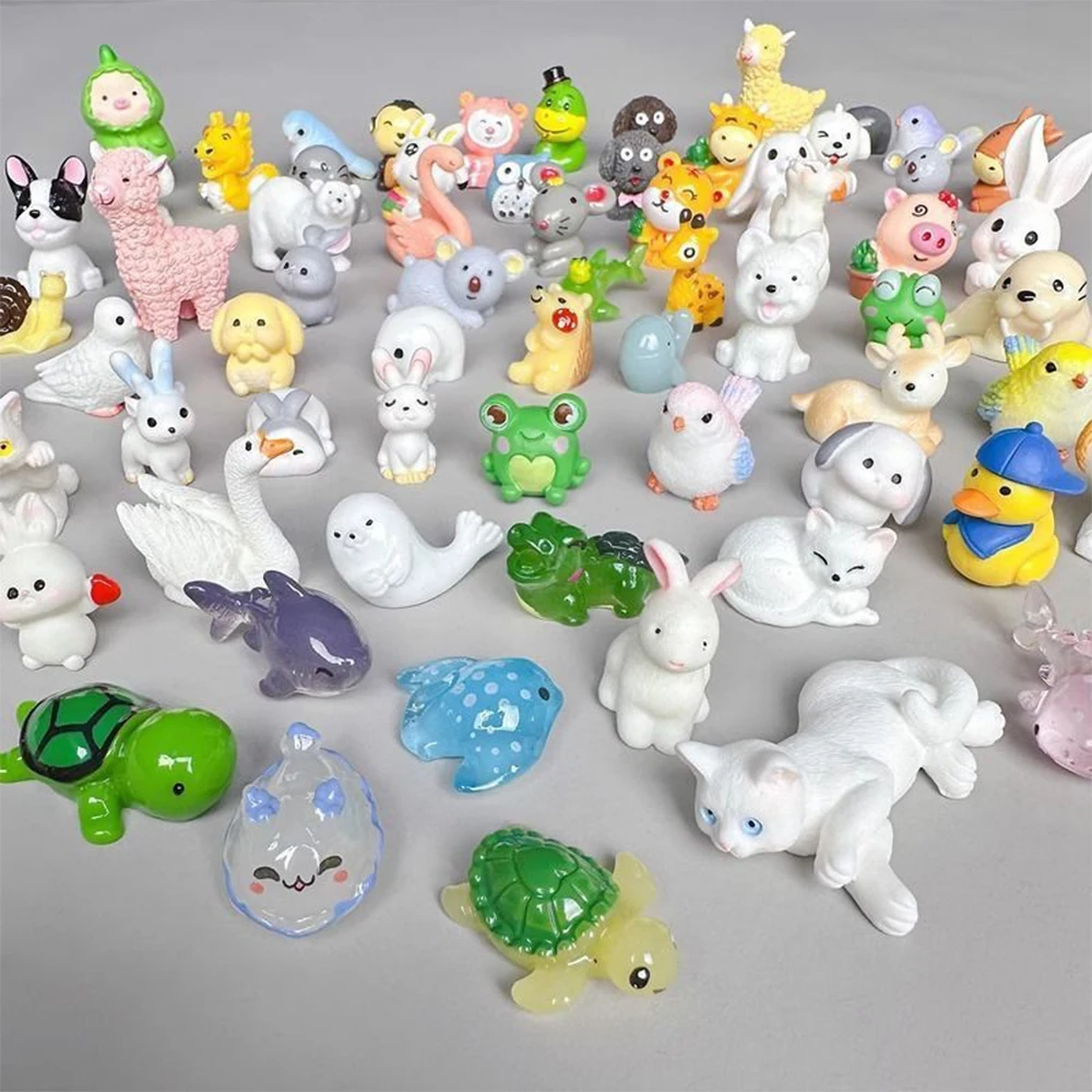 Random Mini Independent Packaging Blind Bag Style Kawaii Animal Model Toy Rabbit Bear Simulation Animal Birthday Party Favors