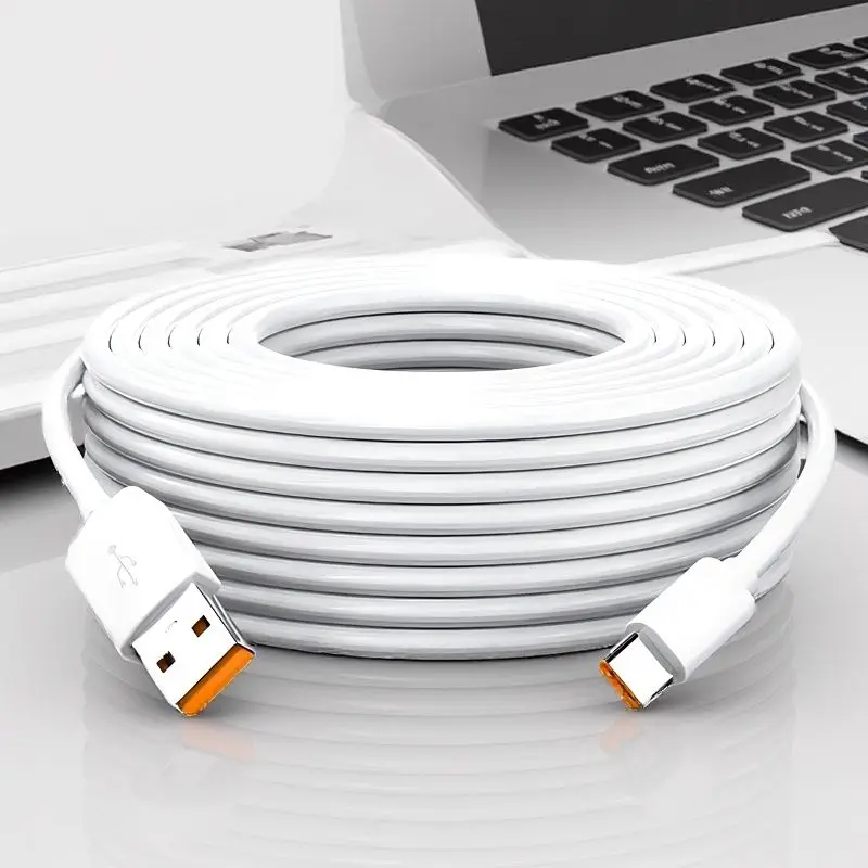 6A USB-A naar Type-C snellaadkabel Gegevensoverdracht Extra lange koperen kern 1M tot 12M voor smartphone Android-apparaten