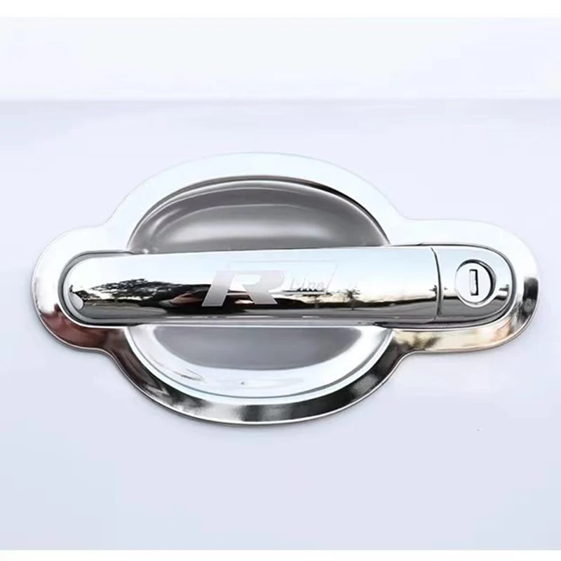 Chrome Door Handle Bowl Cover Cup Overlay Trim For VolksWagen Tiguan 2010-2017