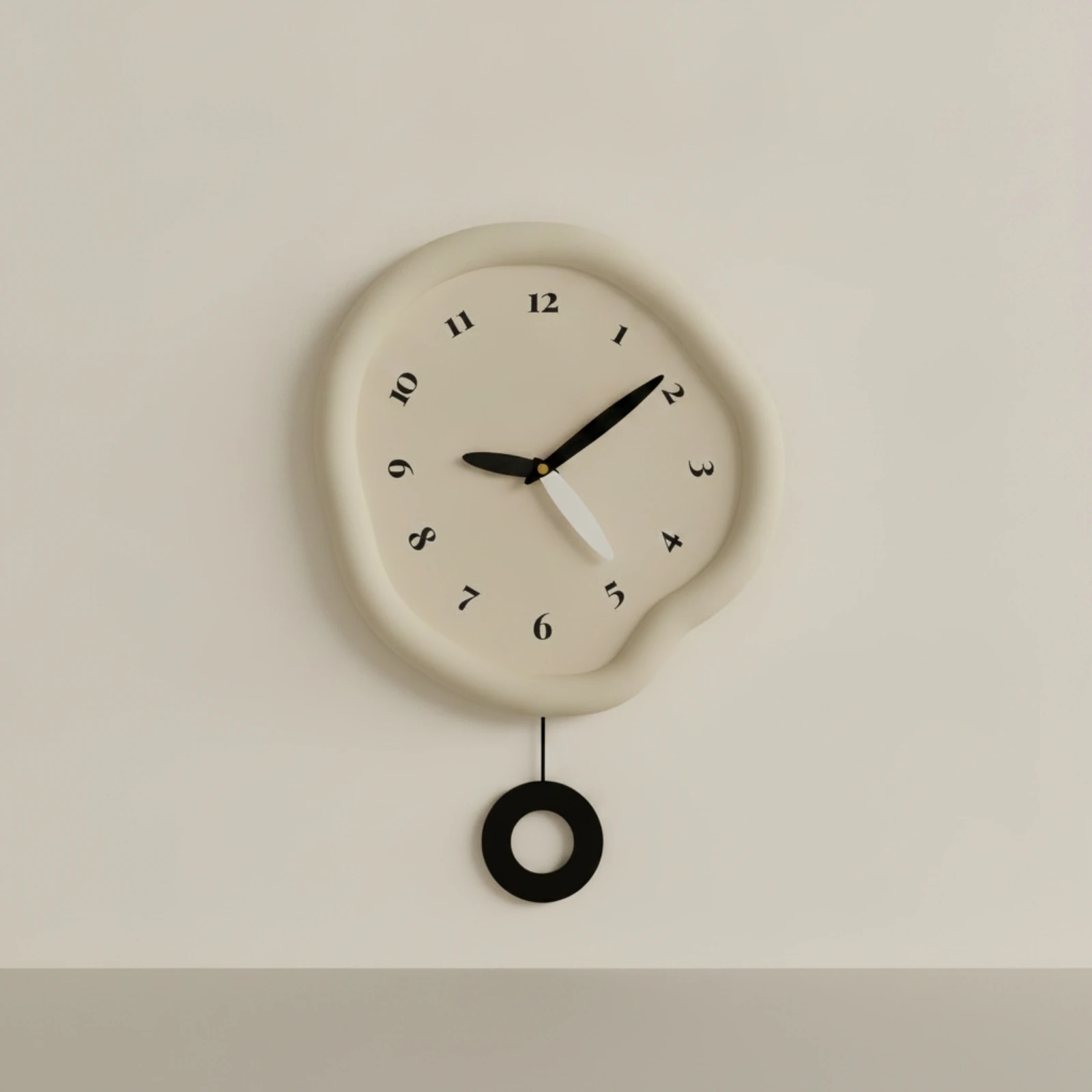 Arabic Numeral Wall Clock Neutral Analog Wall Clock Decorative Classic for Living Room, Bedroom
