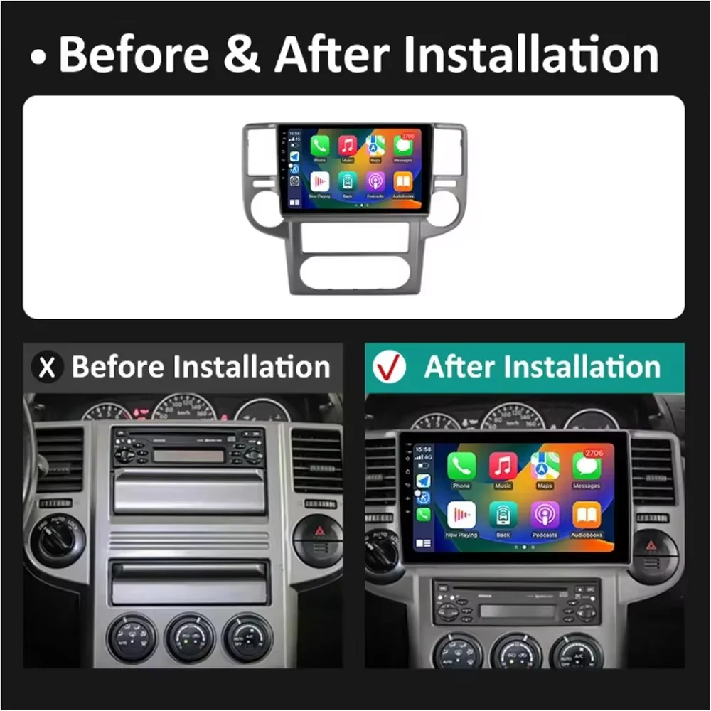 Android Car Radio For NISSAN X-TRAIL Xtrail 2003- 2007 Carplay Stereo QLED Screen Navigation Multimedia Video Player No 2din DVD