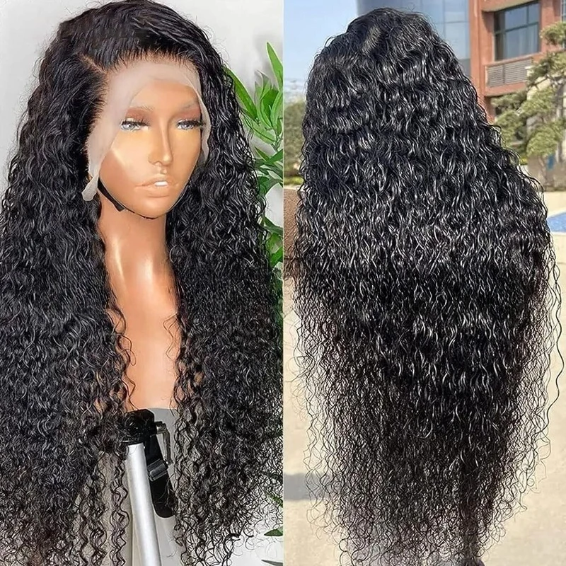 

European and American wigs, elastic front lace 13X4 women's medium small curly hair, African chemical fiber high temperature