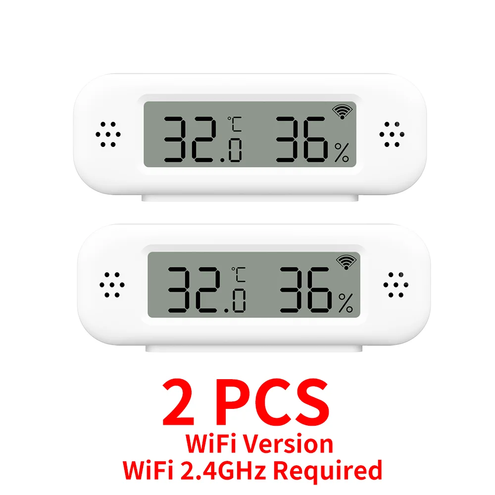 Tuya WiFi Temperatur- und Feuchtigkeitssensor für Smart Home, Thermometer, Hygrometer, APP, Fernalarm, funktioniert mit Google Home, Yandex, Alexa