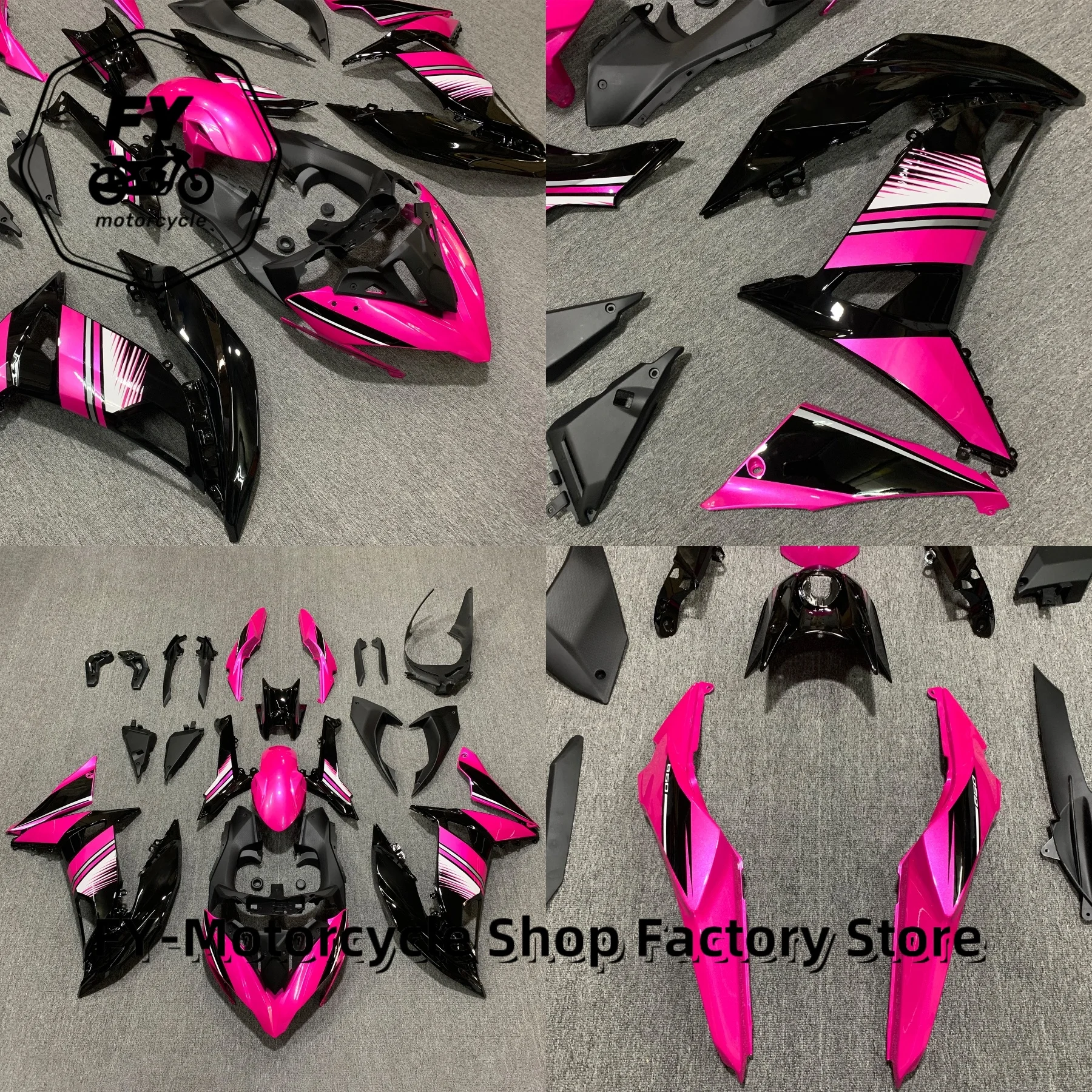 Pre‑Aligned ABS Bodywork Fairing Assembly Fit Kawasaki Ninja650 ER6F 2017‑2019 Motorcycle Outer Panel Replacement Full Set