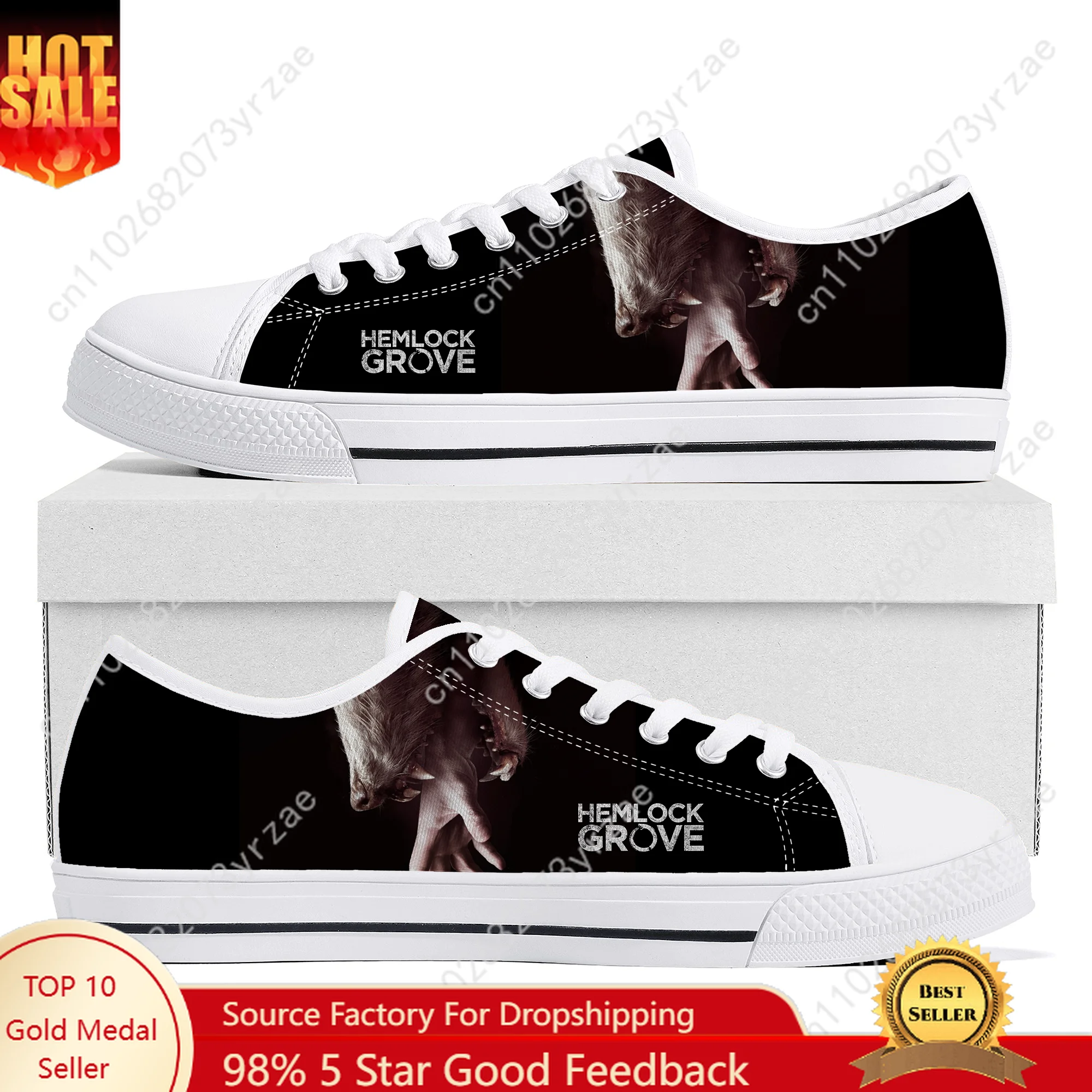 

Hemlock Grove Low Top High Quality Sneakers Mens Womens Canvas Sneaker Fashion Patterns Casual Comfortable Shoe Custom Shoes