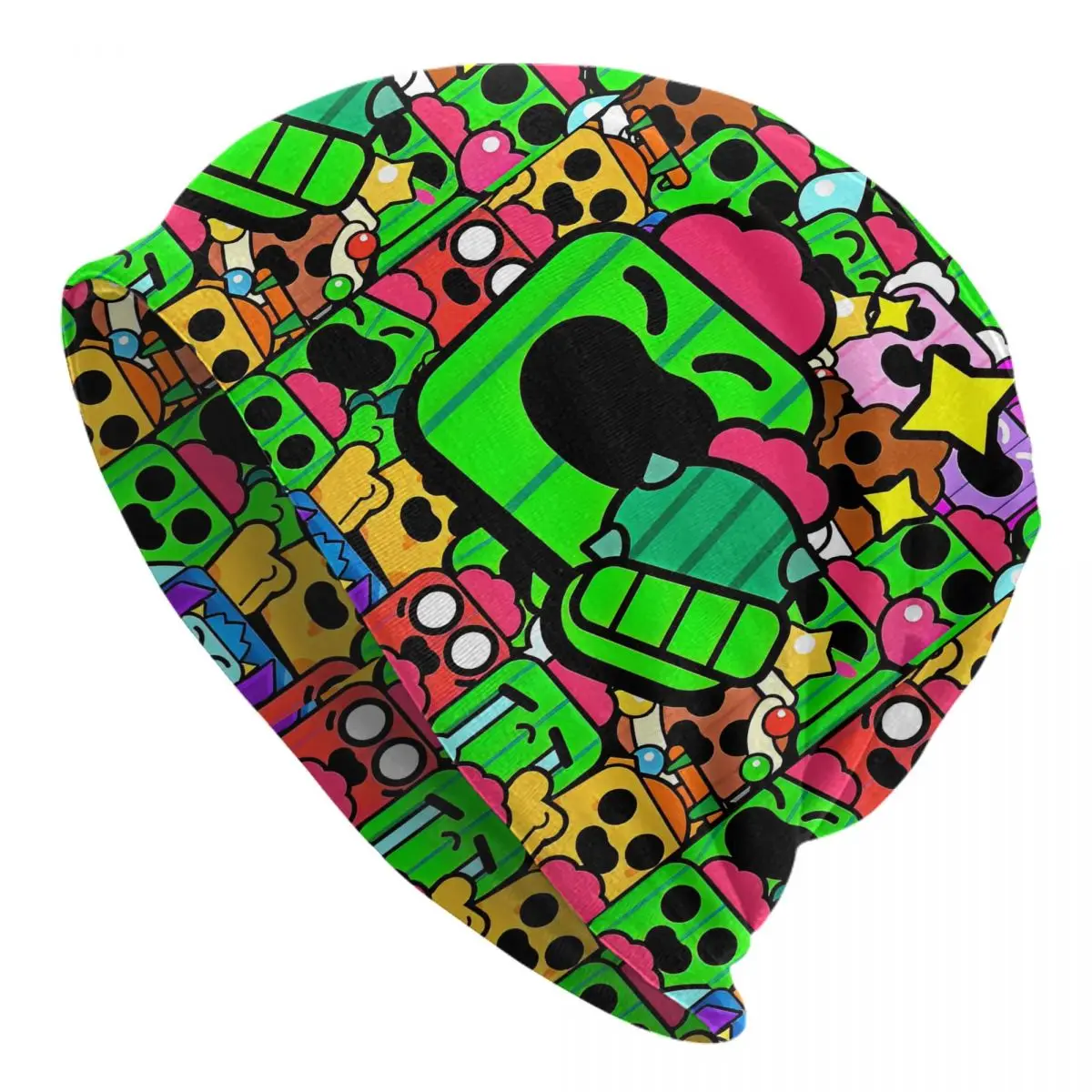 Brawling-Heros Spike Skullies Beanies Hats Spring Unisex Outdoor Cap Warm Dual-use Bonnet