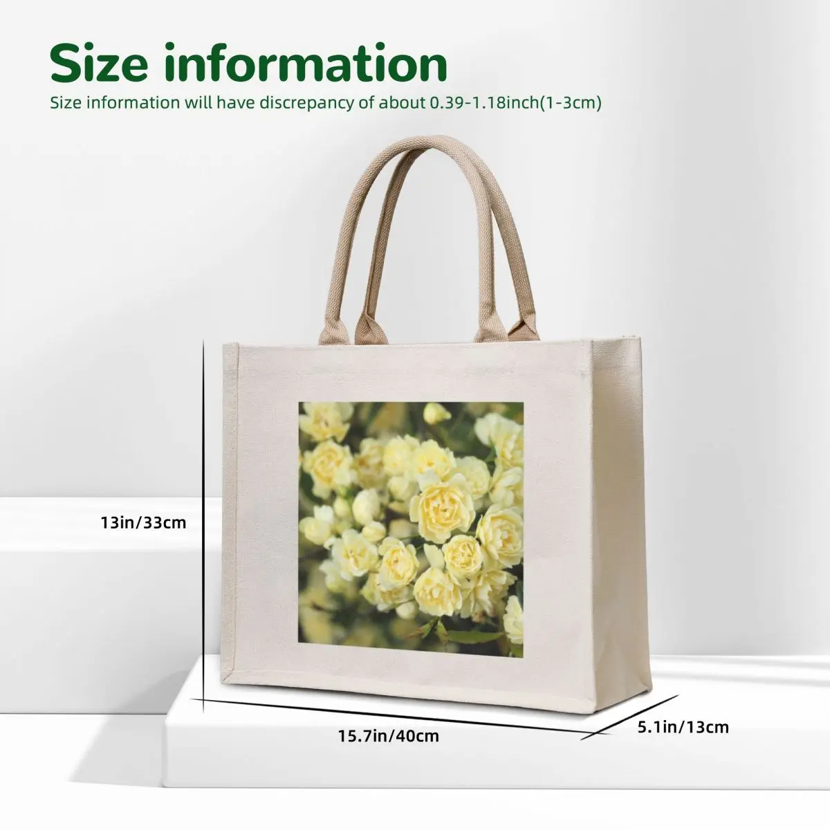 Small Pastel Yellow Roses Tote Bag Women's tote bag shopping bag Shopper
