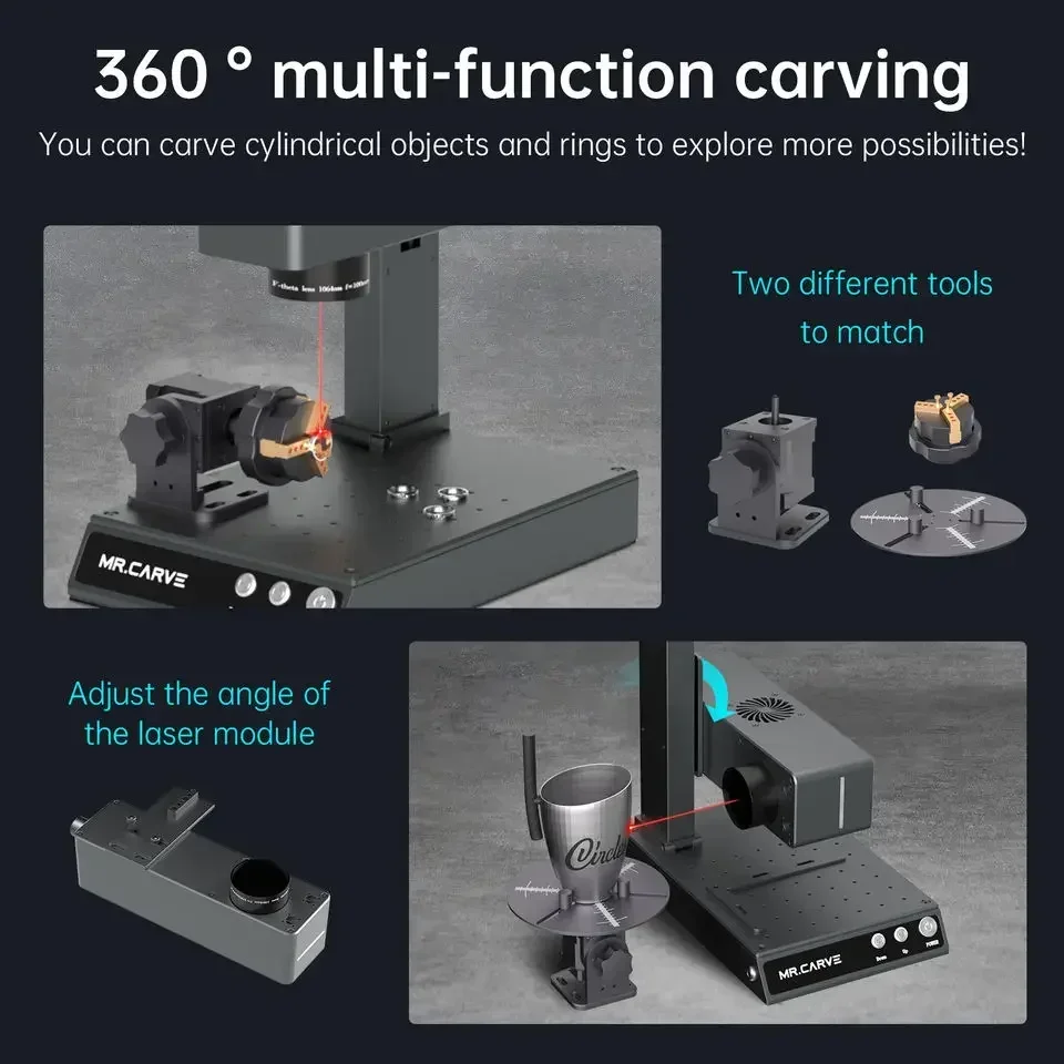 Mr Carve M4 Laser Cutting Machines Laser Printer Machines For Small Business With Dual Laser