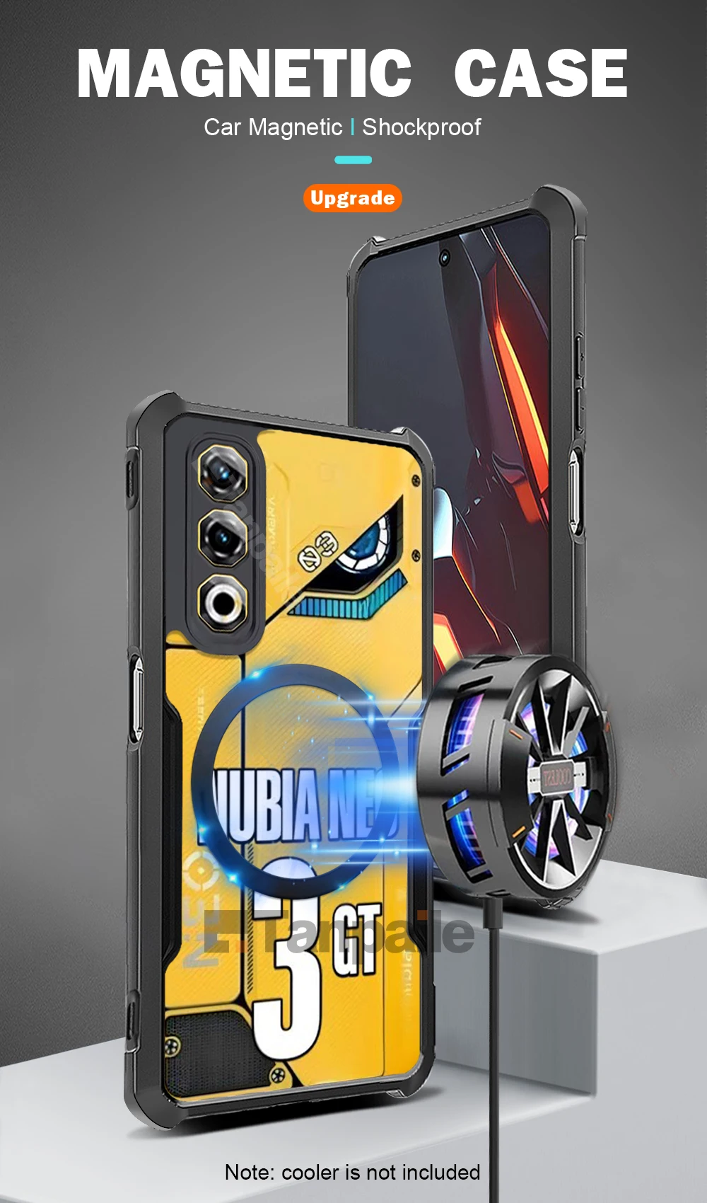 Tanpaile - Ultracienkie magnetyczne etui na ZTE Nubia Neo 3 GT, odporne na wstrząsy, z miękkiego TPU, przezroczyste, z bumperem, obudowa na telefon, funda — zdjęcie produktu 3