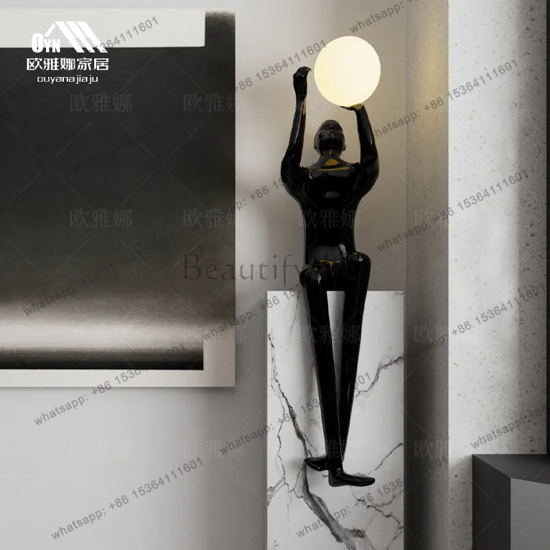 Creative abstract art figure sculpture large living room decoration floor