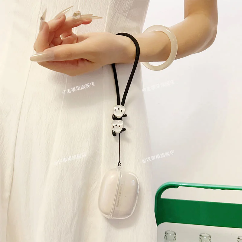 Capa para fones de ouvido sem fio bowers & wilkins pi8/pi6 com alça transparente tpu macio ultrafino acessórios de proteção fones de ouvido