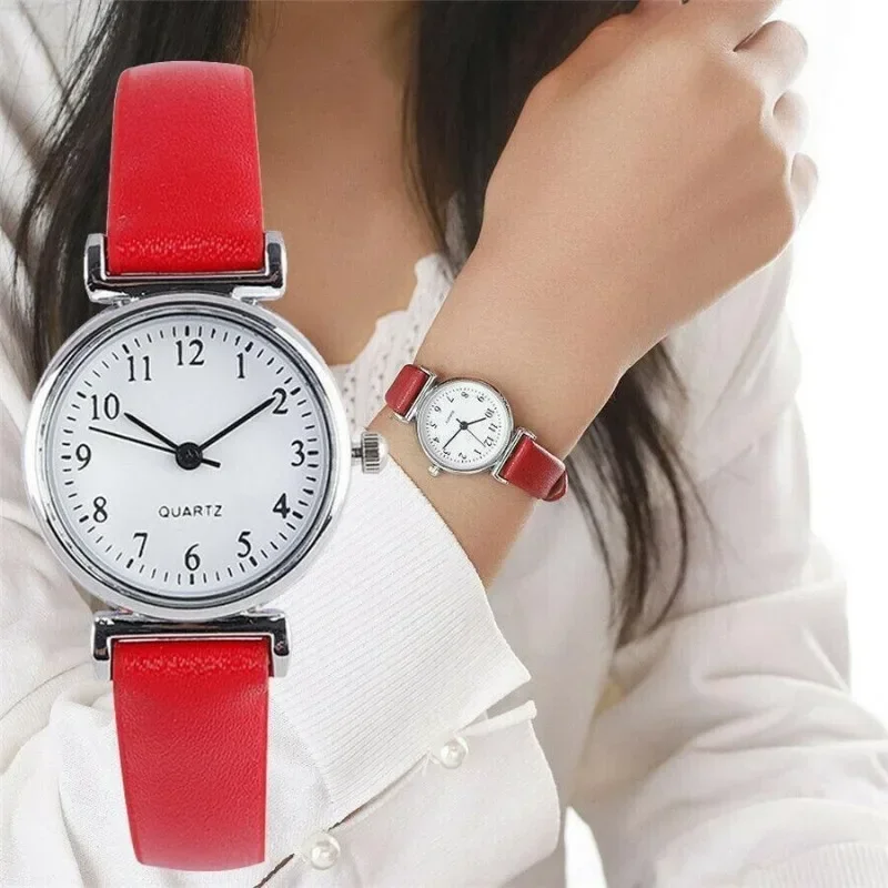 Classic Women's Casual Quartz Watch Leather Band Strap Watch Round Clock Wrist Watches Relojes Para Mujer Ladies Watch