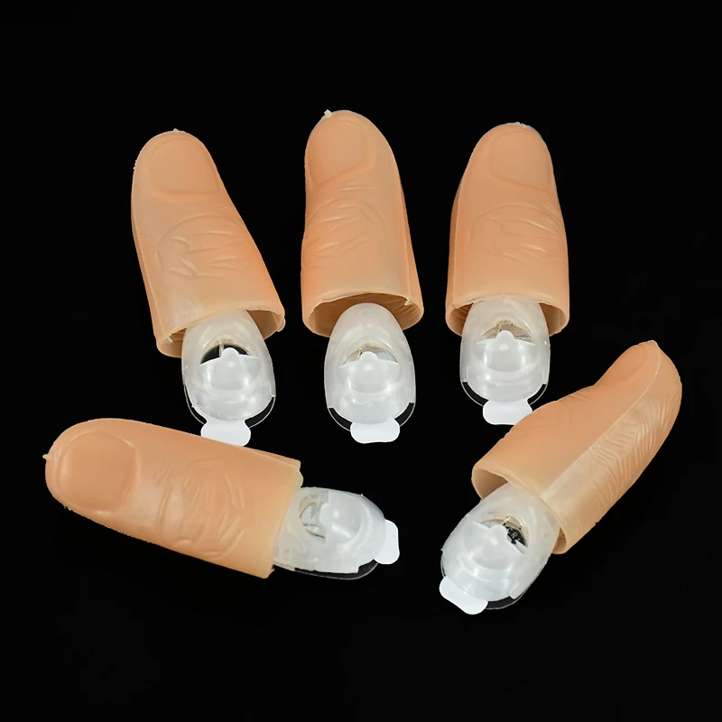 5pcs LED Glowing Finger Magic Trick Fingers Thumbs Light Toy Halloween Magic Trick Props Fingers Thumbs Toys For Children Adult