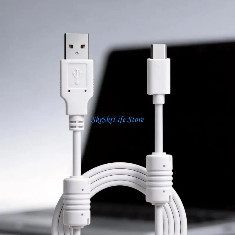 E65E White PVC USB to Type c  Cable for Power Delivery and Data Transfer 100cm-200cm