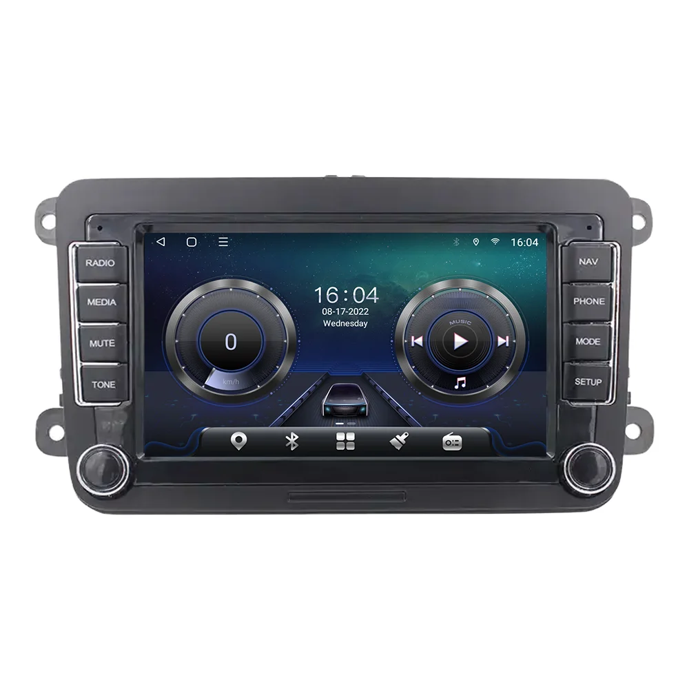 2 Din Auto Radio Touch Screen GPS Car Tracker Android Car Player DVD Video Stereo For VW Europe TS18 128G