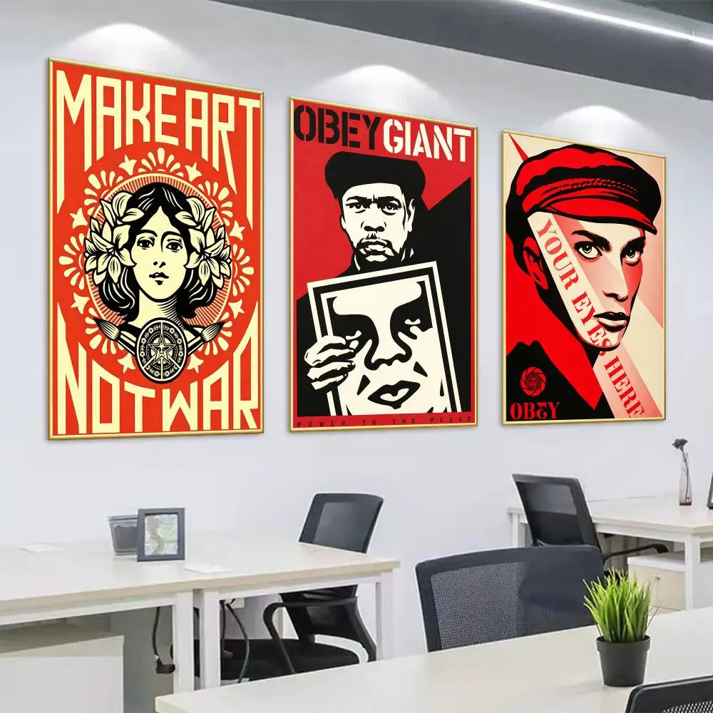 Shepard Fairey ARTIST Art Canvas Painting for Living Room Bedroom Home Decor Poster Print Cook Cooked Wall Poster