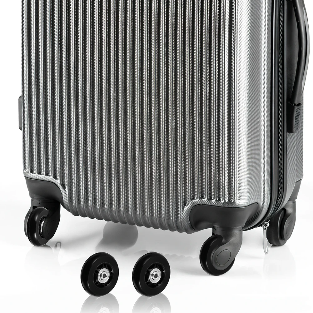 

8 Pcs Suitcase Travel Universal Wheel Luggage Wheels Repair Spare Part Replacement with Black