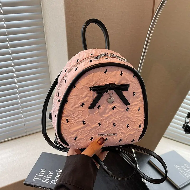 

Women's Bag 2026 New Bagpack Fashion Package Trend Foreign Style Pack Niche Design Bags Versatile Simple Texture Backpack