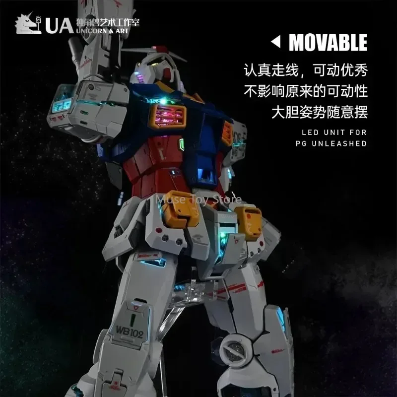 재고 있음 UA 브랜드 유니콘 아트 스튜디오에서 제작한 1/60 PGU 오리지널 램프 세트(원격 제어 색상 변경 포함)