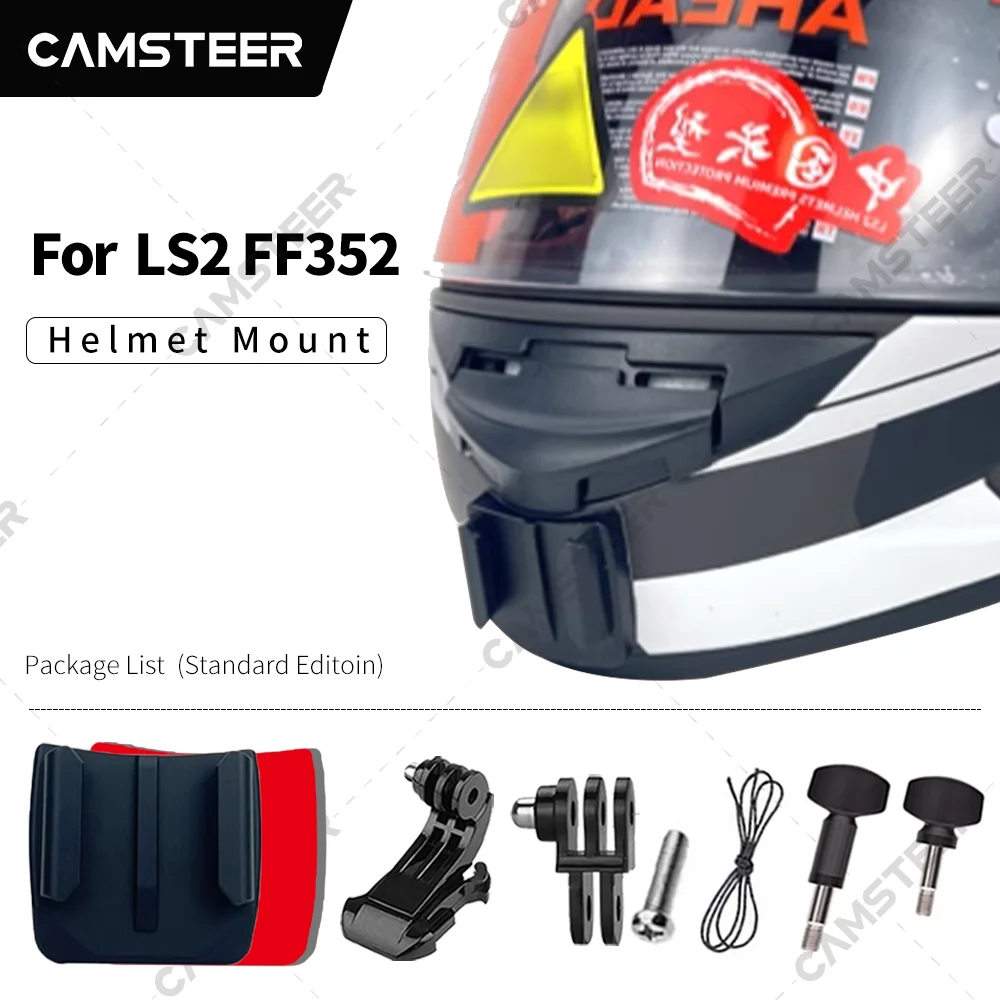LS2 FF352 Customized Helmet Chin Mount for GoPro12 11 10 9 DJI Action3/4 Insta360 Ace pro X4 X3 Action Camera Accessories