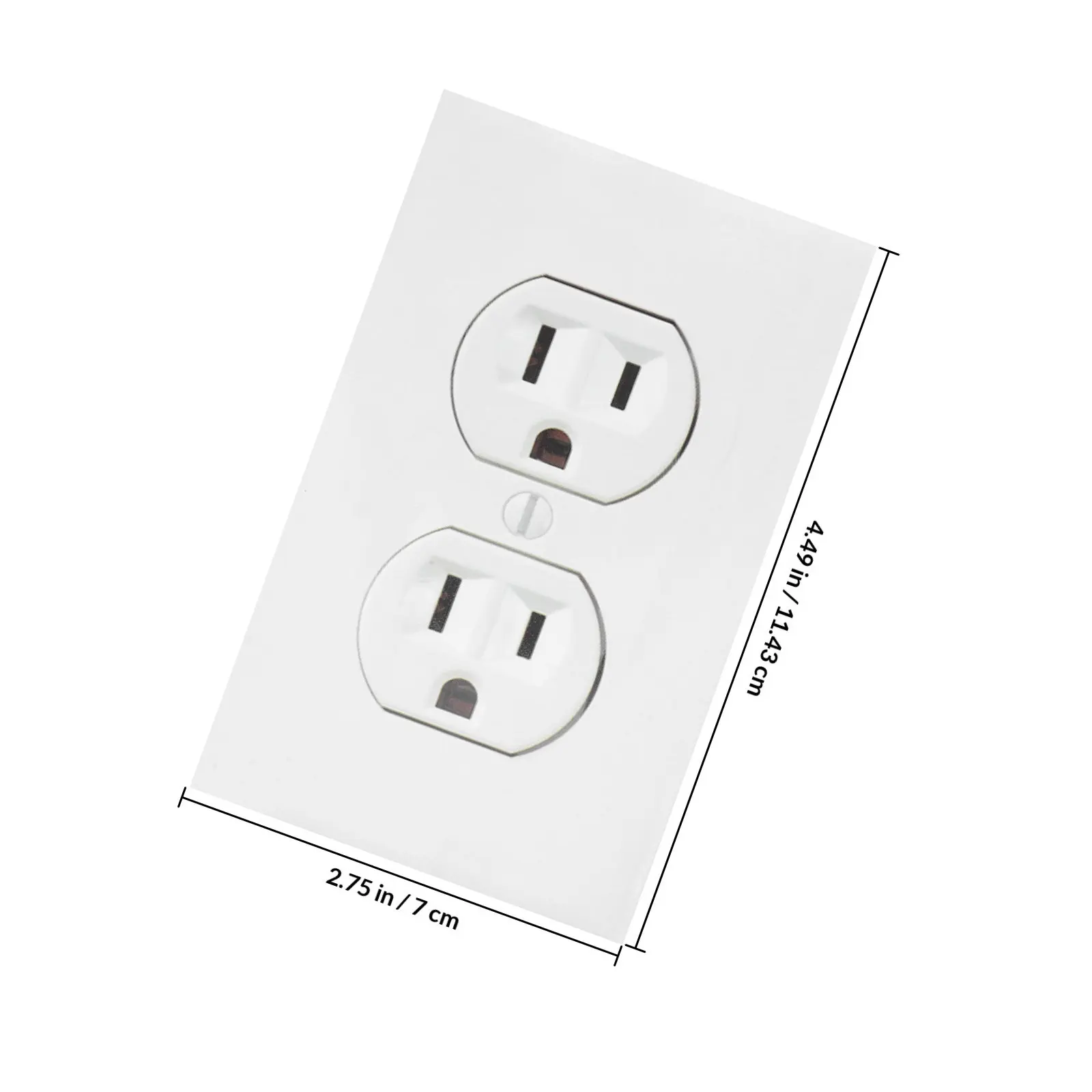 20Pcs Simulated Power Socket Stickers Realistic Fake Outlet Covers Office Home Prank Decorative Vinyl Stickers