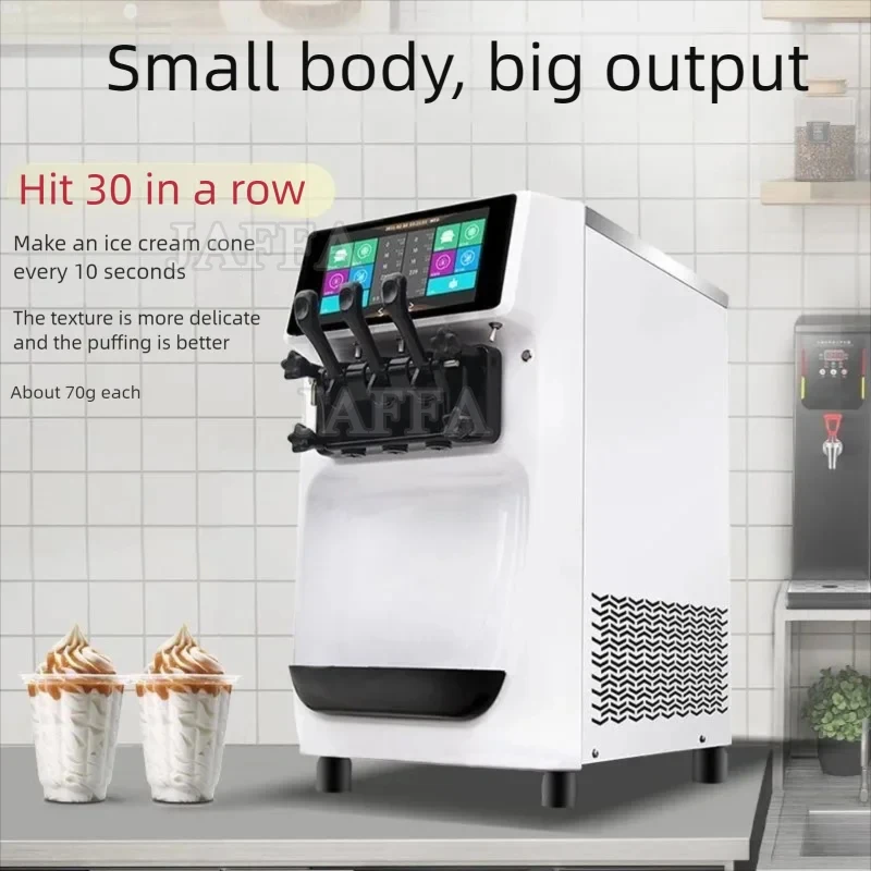 Fast Selling Desktop Three-color Gelato Machine Soft Serve Ice Cream Machine and Frozen Yogurt Machine Large Touch Screen