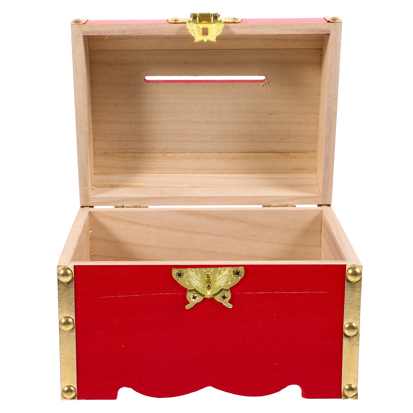 

Wooden Piggy Bank Vintage Coin Storage Box For Desktop Money Saving Jar Reusable Wood Coin Container Retro Trinket Case