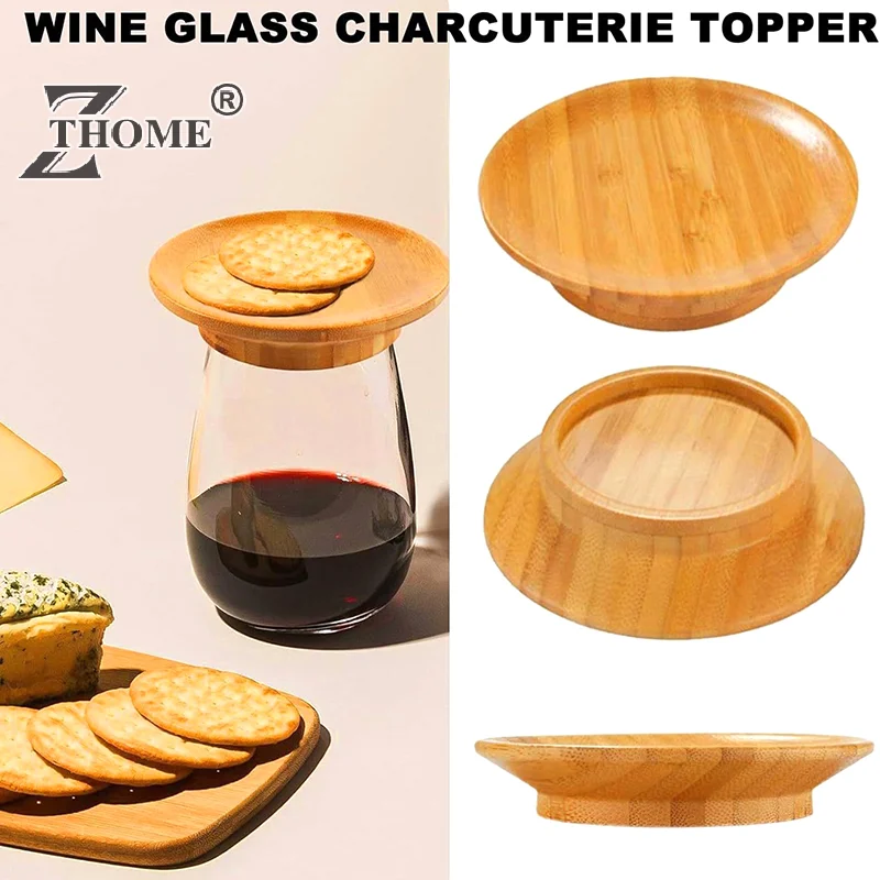 Wine Glass Charcuterie Topper Wine Glass Charcuterie Board Topper Bamboo Wine Glas Topper Coasters Round Wine Glass Party Supply